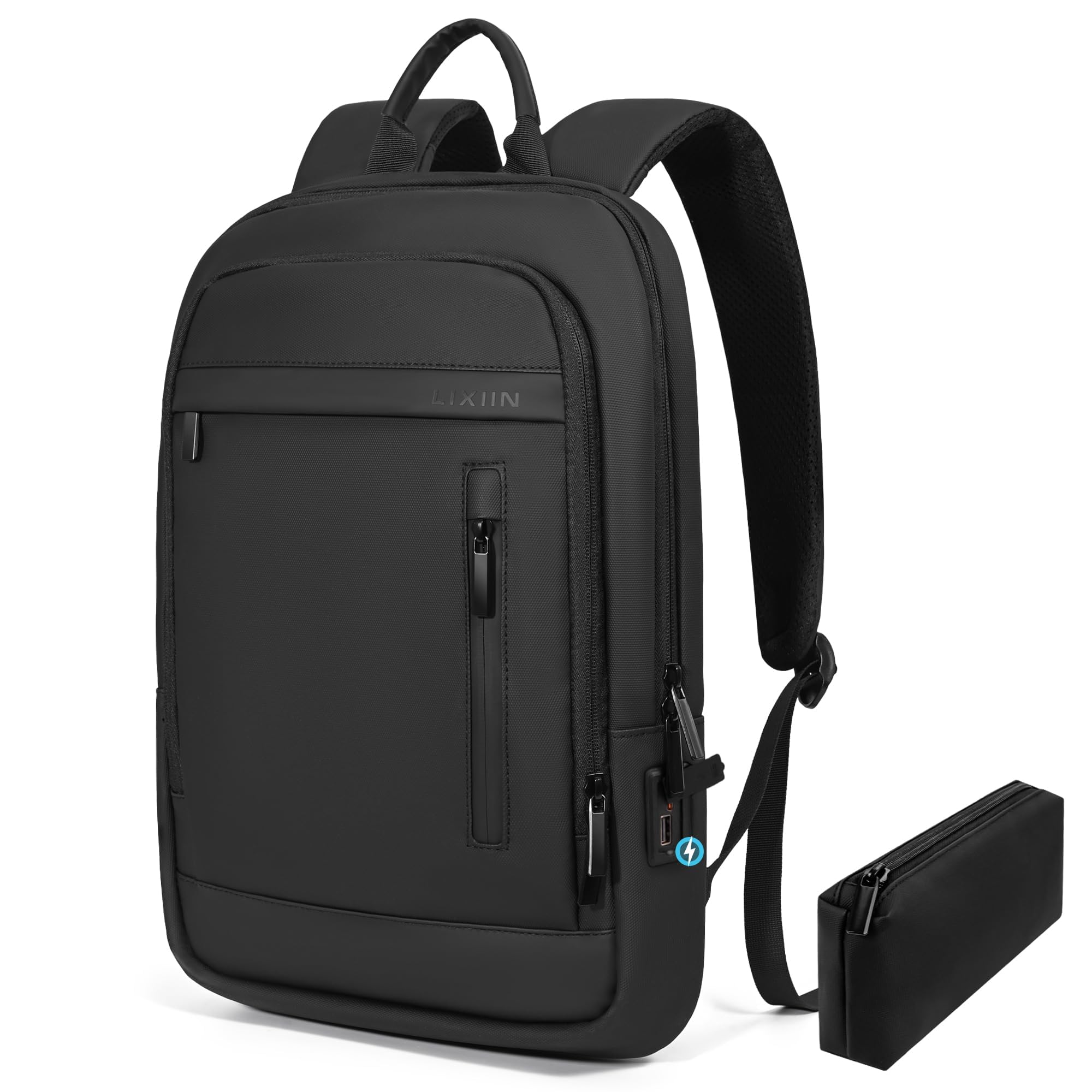 Business Backpack for Men Lightweight Commute Laptop Backpack Anti-Theft Water Resistant Backpack for 15.6 Inch Computer for Daily Office Work with Small Bag