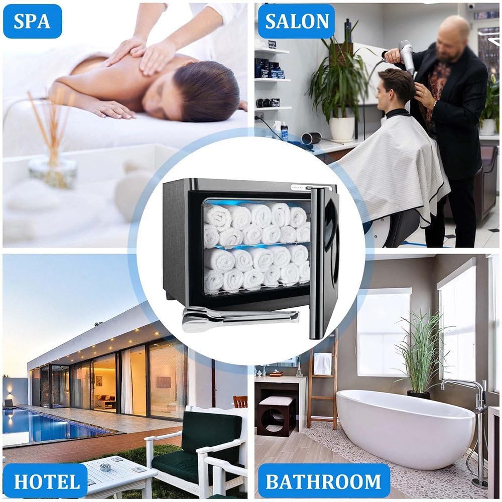 23L Hot Towel Warmer, Professional Towel Warmer, Towel Warmer Cabinet, Large Capacity Spa Towel Warmers, Fast Heating for Facial Spa, Hair Beauty, and Home, Easy to Use and Clean Black