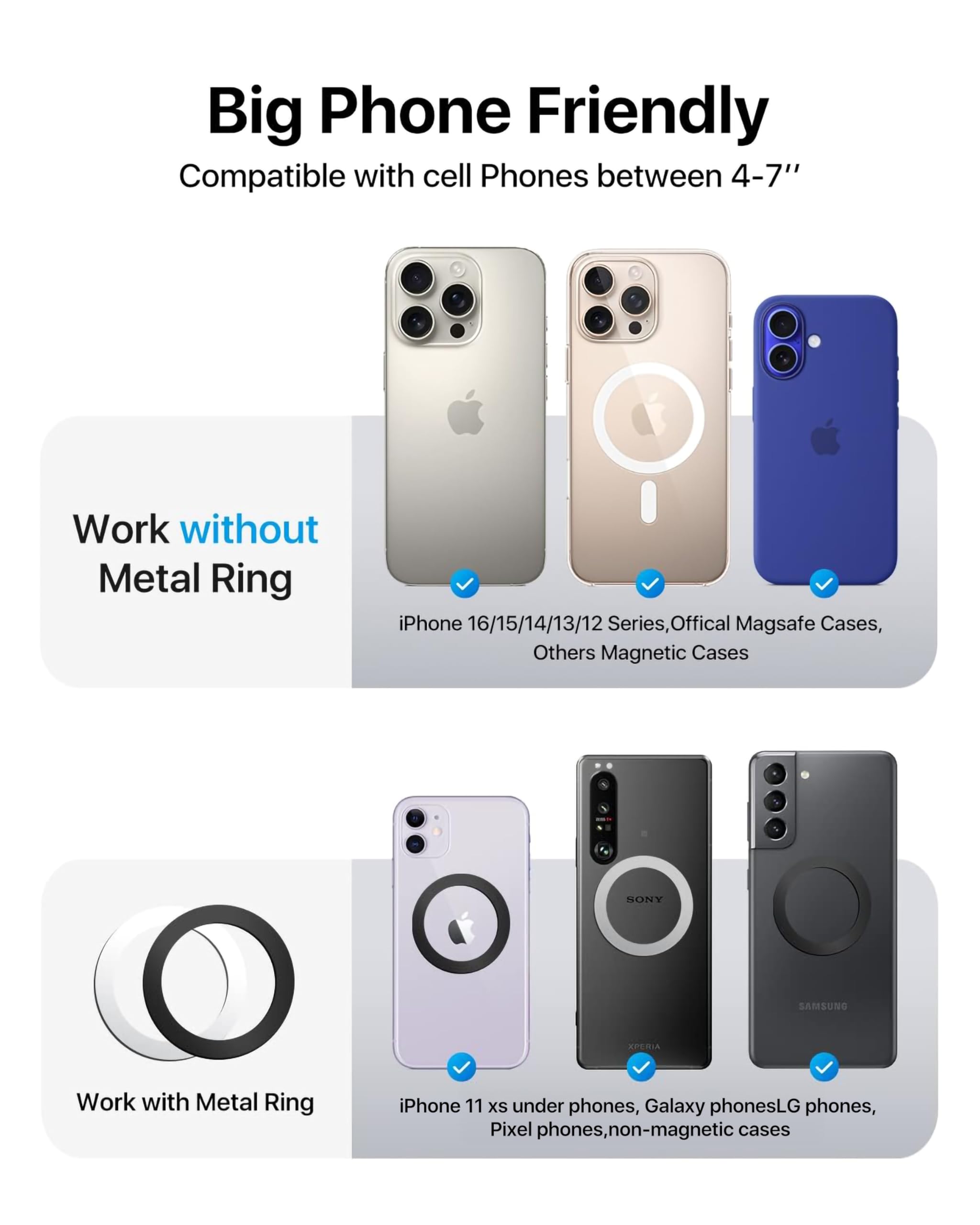 andobil for MagSafe Car Mount [Upgraded Strongest Magnet] Magnetic Phone Holder for Car Vent 360 Adjustable Magnetic Car Phone Holder Mount for iPhone 17 Pro Max 16 15 14 13 Plus Mini (Carbon Fiber)