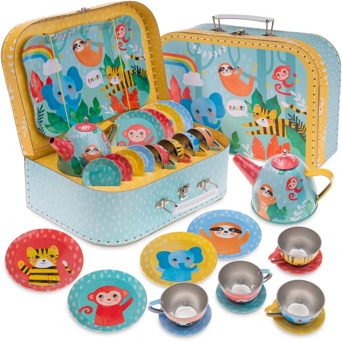 Jewelkeeper - Toy Dinnerware Set & Carry Bag, Children's Tableware