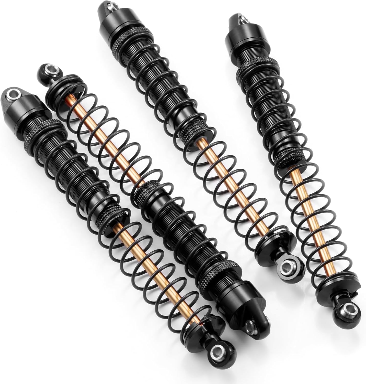 4Pcs Rc Metal Shock Absorber 70/80/90/100/110/120mm Damper For Tamiya CC01 TRX4 Axial SCX10 D90 D110 RR10 1/10 RC Crawler Car(Black) (120MM)