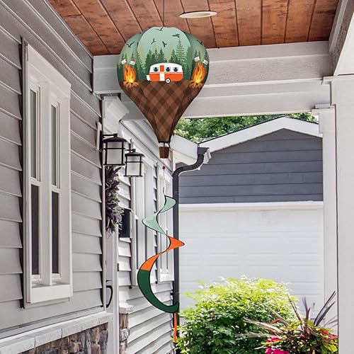 Miniatura 2 de Briarwood Lane Globo de aire caliente de lujo con bandera estadounidense patriótico para todos los días, 54 pulgadas de largo