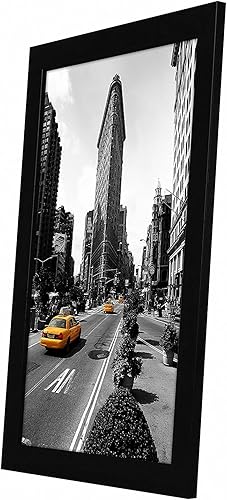 Vista 10 de Marco Americanflat color negro de 11 x 17 pulgadas, visualización de papel tamaño oficio, madera conglomerada con cristal irrompible, formato
