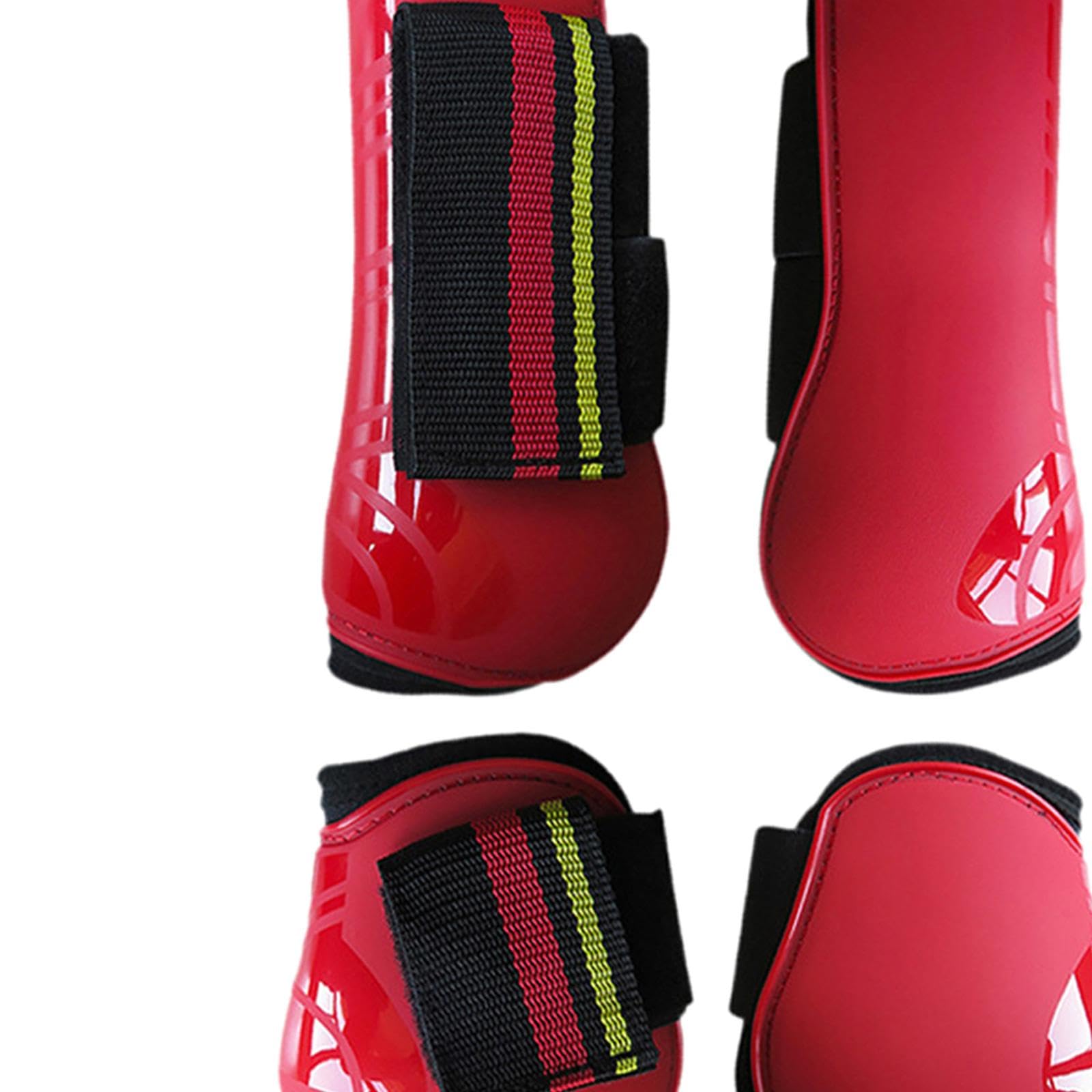 Juego de 4 Protectores de Tendones para Patas de Caballo, Ligeros, para Exteriores, Ideales para Competiciones de Equitación Y Salto de Obstáculos.