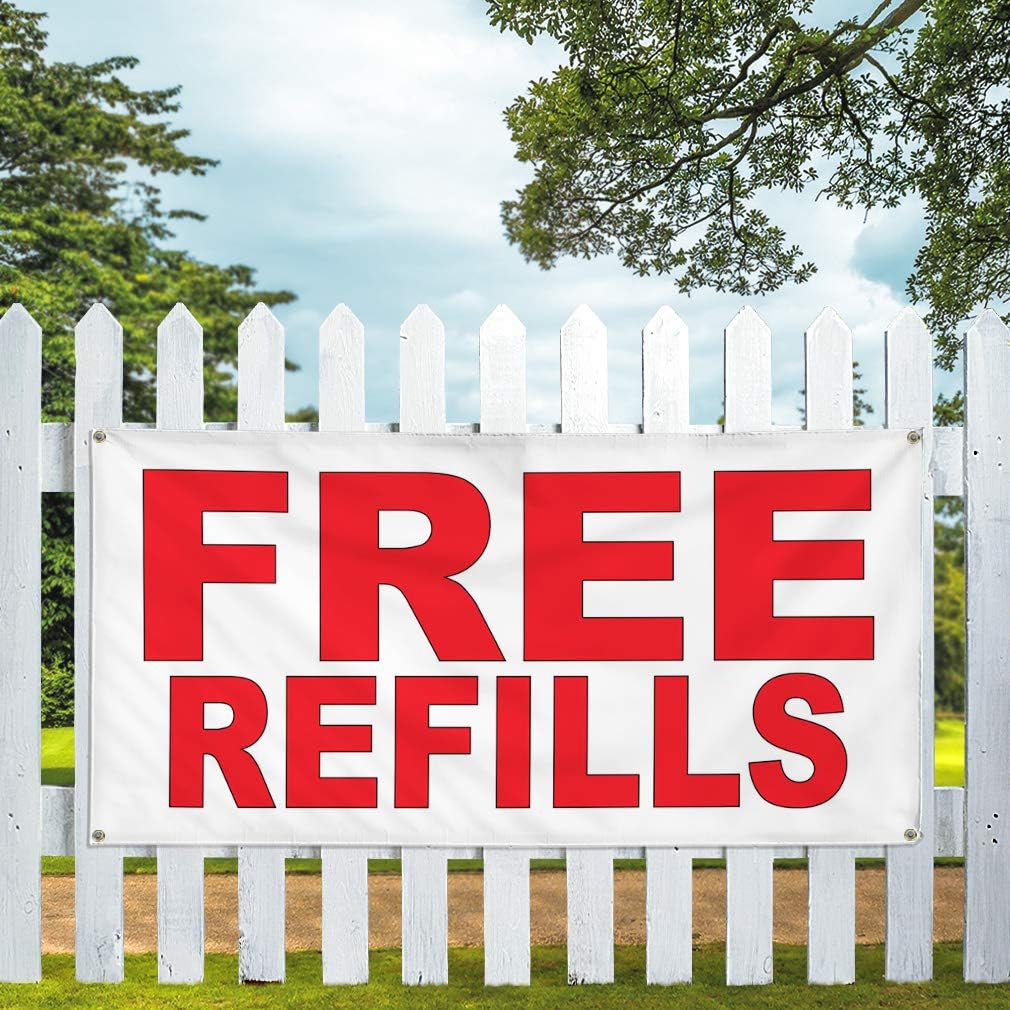 Vinyl Banner Multiple Sizes Free Refills Red Food Bar Restaurant Truck Restaurant & Food Outdoor Weatherproof Industrial Yard Signs 4 Grommets 24x48Inches