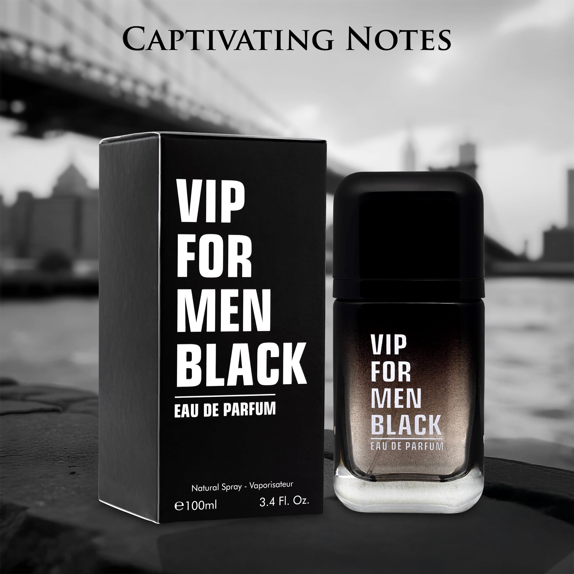 Amazon.com : VIP Black for Men Eau De Parfum - Aromatic Fougere