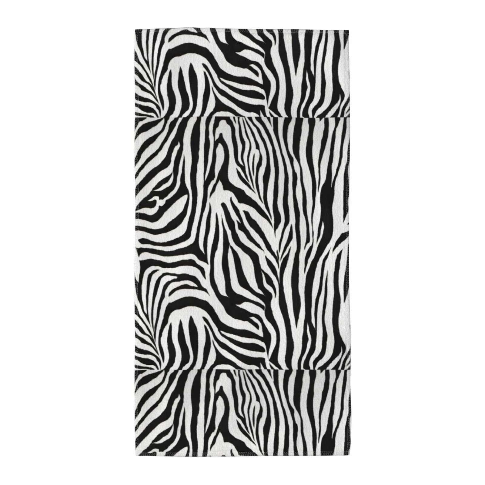 Oazcvbnn Unisex Black Zebra Print Print Extra Long Beach Towel Soft Comfortable Quick-Dry Gym Hiking Picnics Swimming