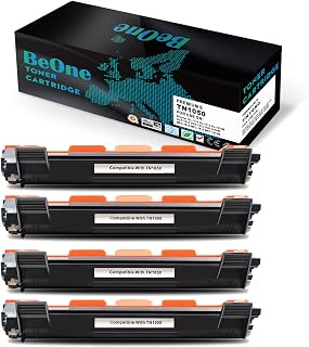 BeOne® 4X TN1050 Toner Cartridges Compatible for Brother HL-1110 HL-1112 HL-1210W DCP-1510 DCP-1512 DCP-1610W MFC-1810 MFC-1910 MFC-1910W Printers (4 Black)