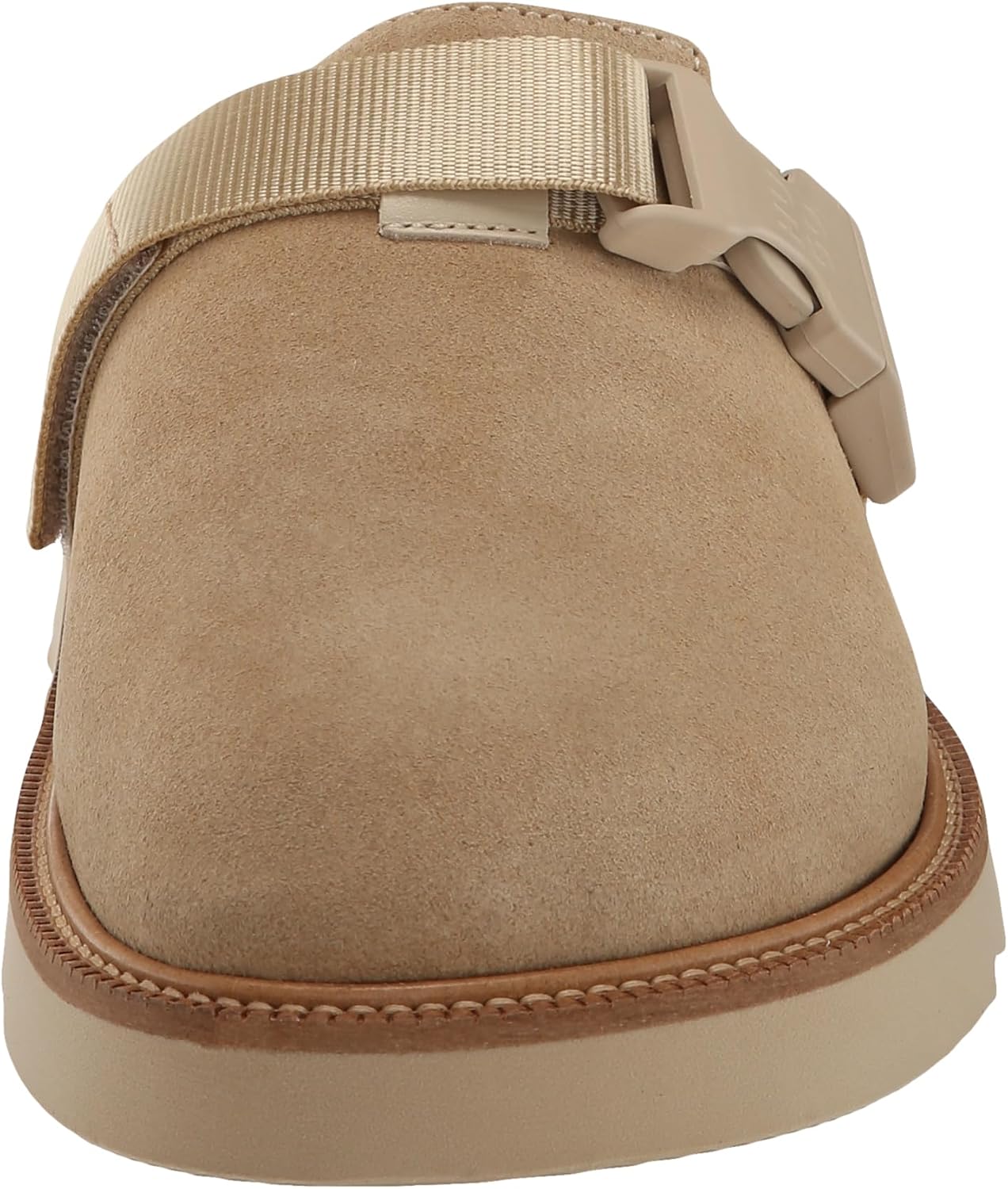 HUGO Men's Slip on Top Buckle Suede Clogs