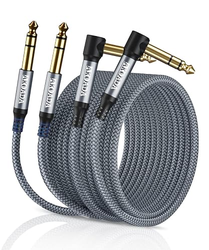 AkoaDa 1/4 inch TRS Audio Cable 2-Pack 15FT