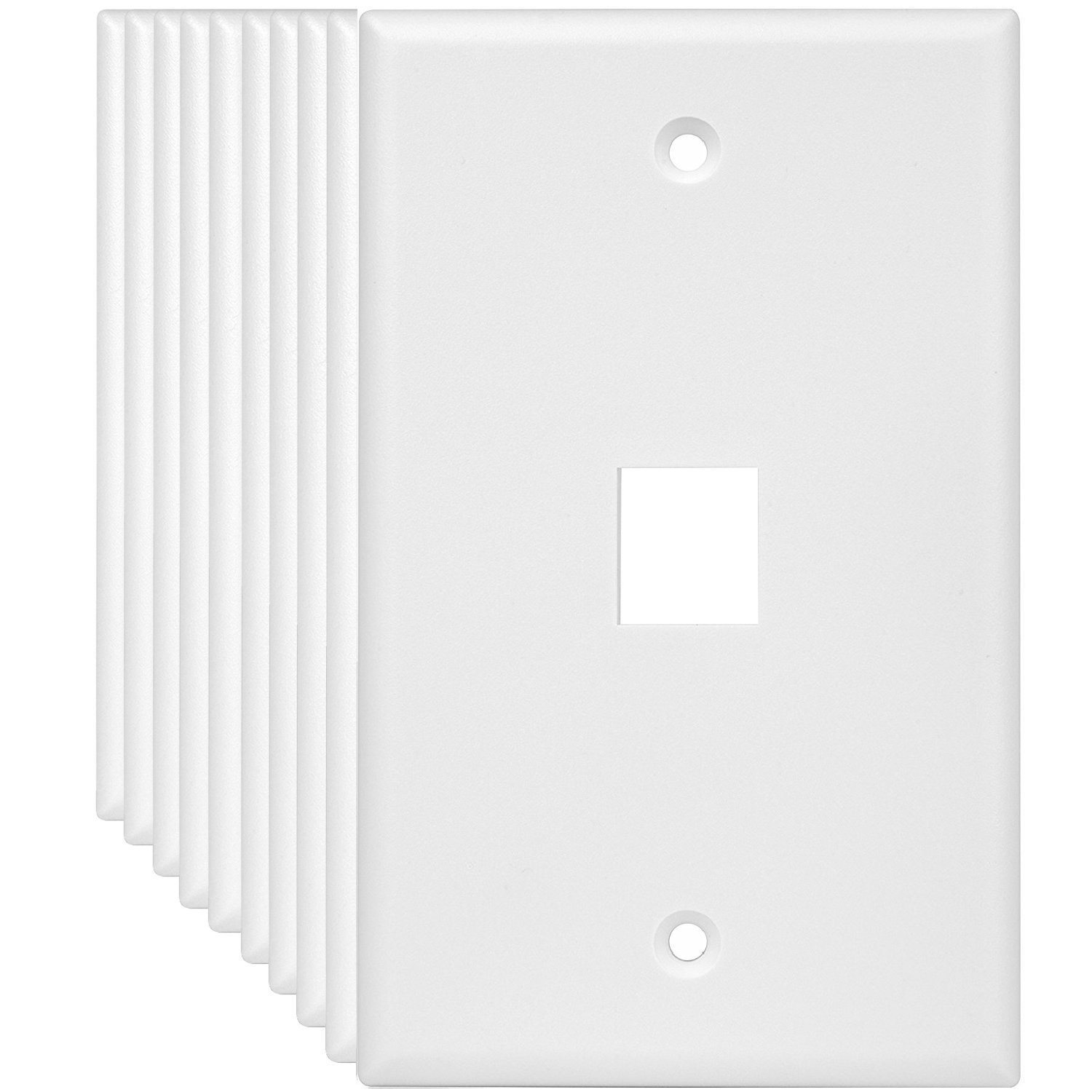 ENERLITES 1Port Keystone RJ45 Wall Plate, Cat7 Cat6 Cat5 Compatible