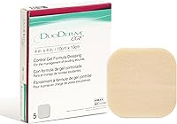 ConvaTec DuoDERM CGF 4x4 Hydrocolloid Dressing - Waterproof Sterile Wound Care for Ulcers, Burns & Surgical Wounds, 5ct