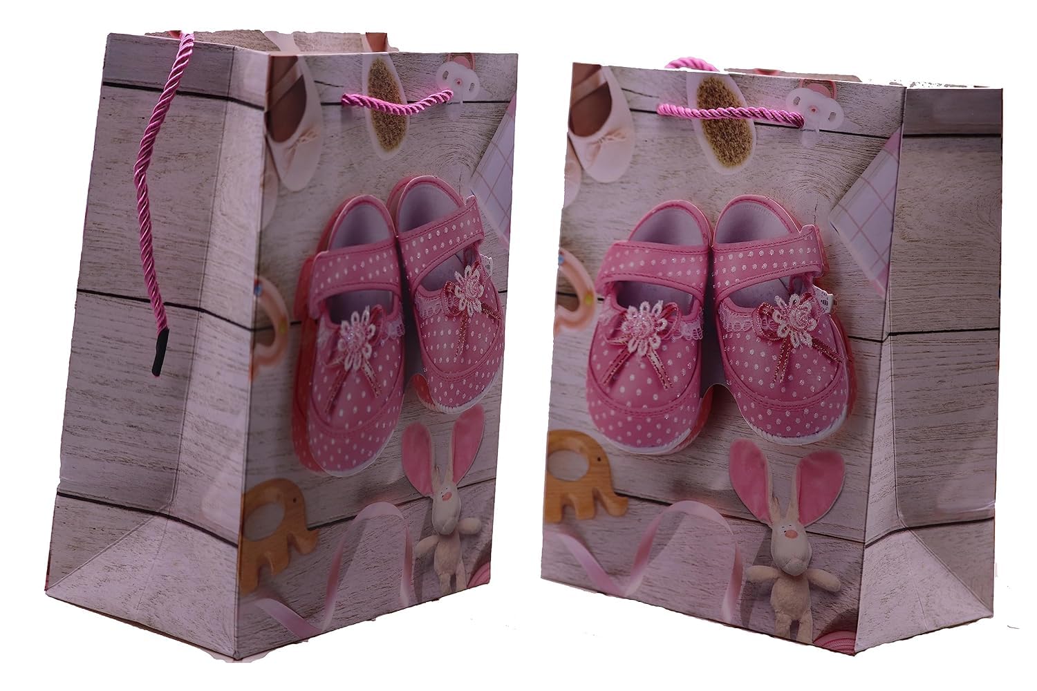 NESTIC 3D Baby boy Girls Gift Paper Bag for Deluxe Rich Taste on Birthday Parties/Baby Shower/Schools Gifts/Festivals/Party and New Parents(set of 4) 4
