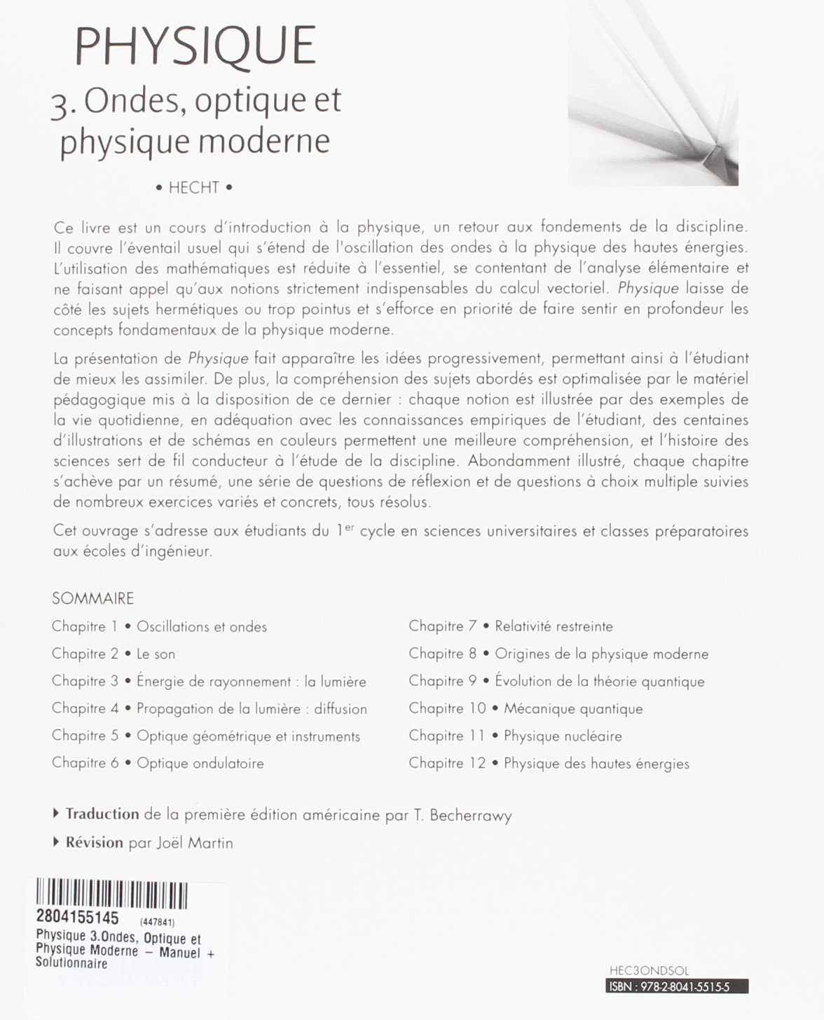 Physique 3 Ondes Optique Et Physique Moderne