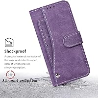 Vista 4 de Asuwish Funda tipo cartera para LG Phoenix 2/K8 2016/Escape 3/K350N, funda de cuero de lujo para teléfono con ranura para tarjeta de crédito