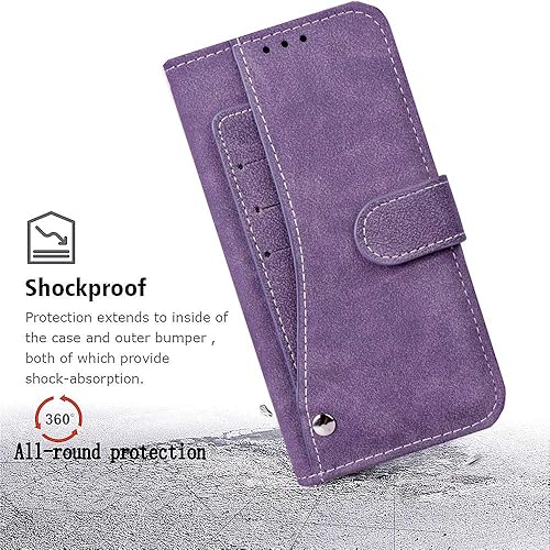 Miniatura 4 de Asuwish Funda tipo cartera para LG Phoenix 2K8 2016Escape 3K350N, funda de cuero de lujo para teléfono con ranura para tarjeta de crédito, soporte
