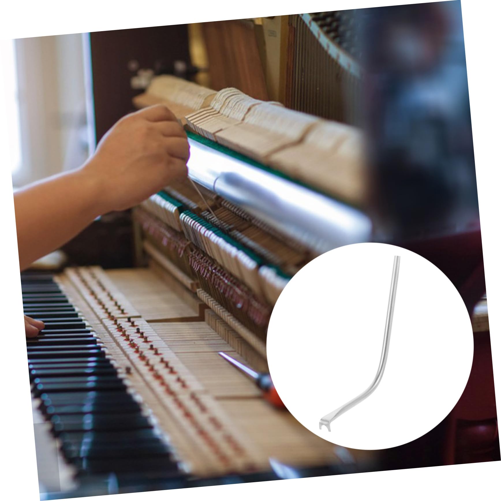 BESTonZON 4 Uds Cuerda De Piano Gancho De Cuerda Herramientas De Reparación De Piano Herramientas Especiales De Piano Herramienta De Reparación De Instrumentos Herramientas De Mantenimiento