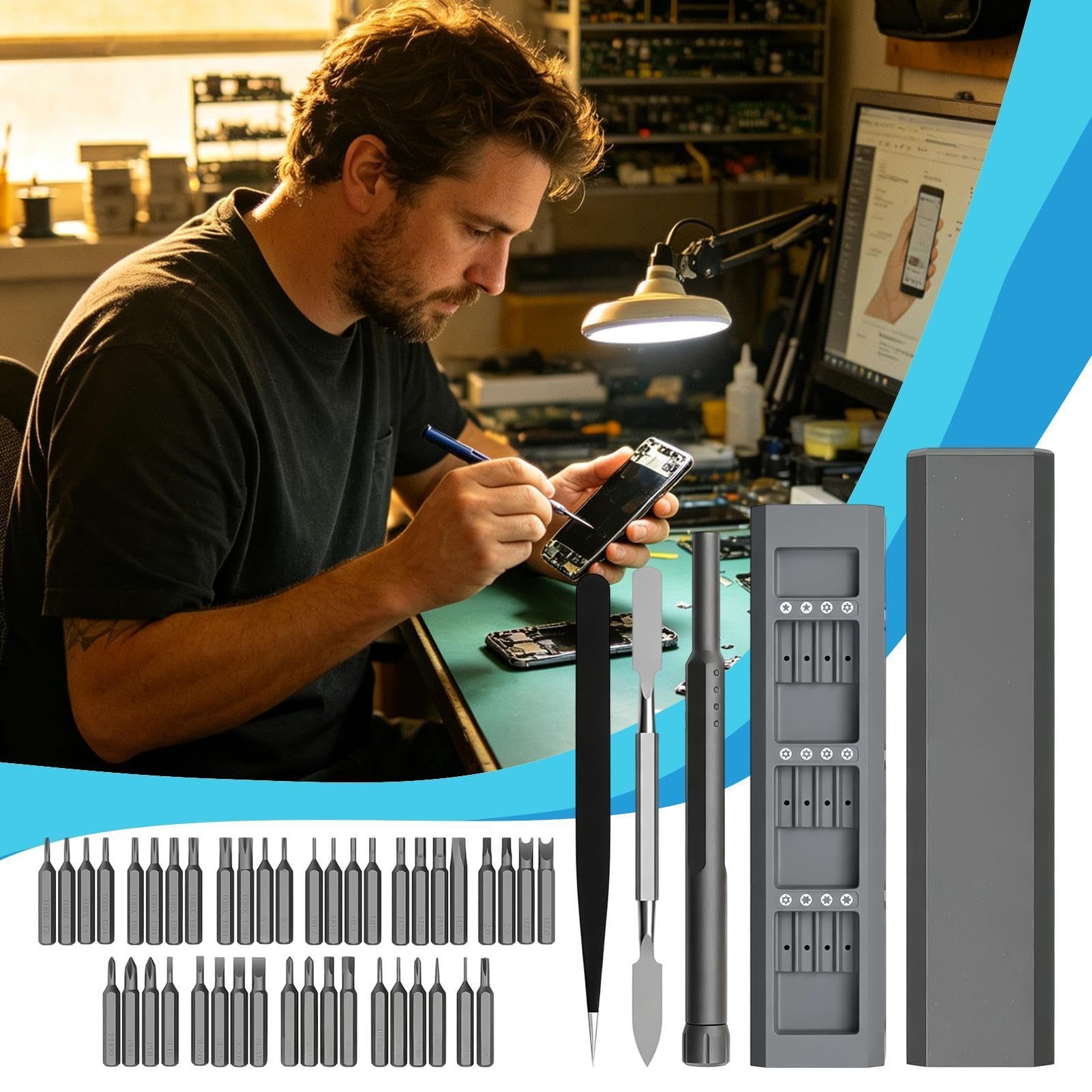 Präzisions-Schraubendreher-Set, magnetisch, Reparatur-Werkzeug-Set mit