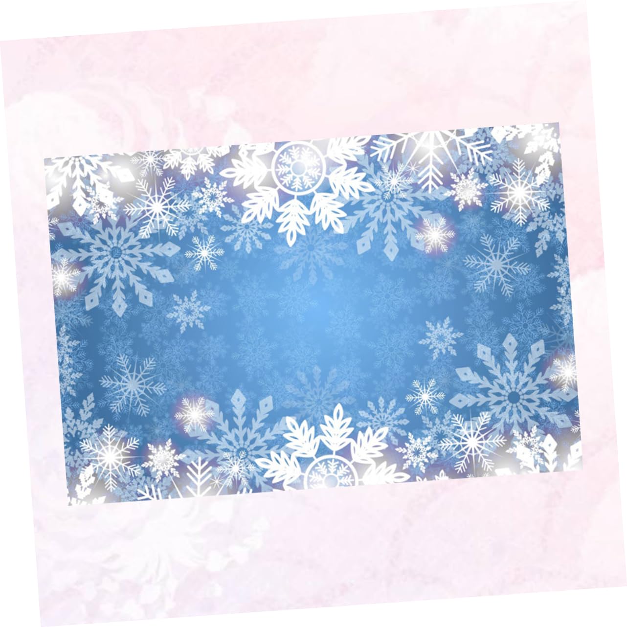 Fondale Fotografico Natalizio 270x180 Cm in Vinile Fiocchi di Neve | Telo Sfondo per Natale e Inverno, Stampa Decorativa, Formato 1 Pezzo, per Allestimenti Fotografici