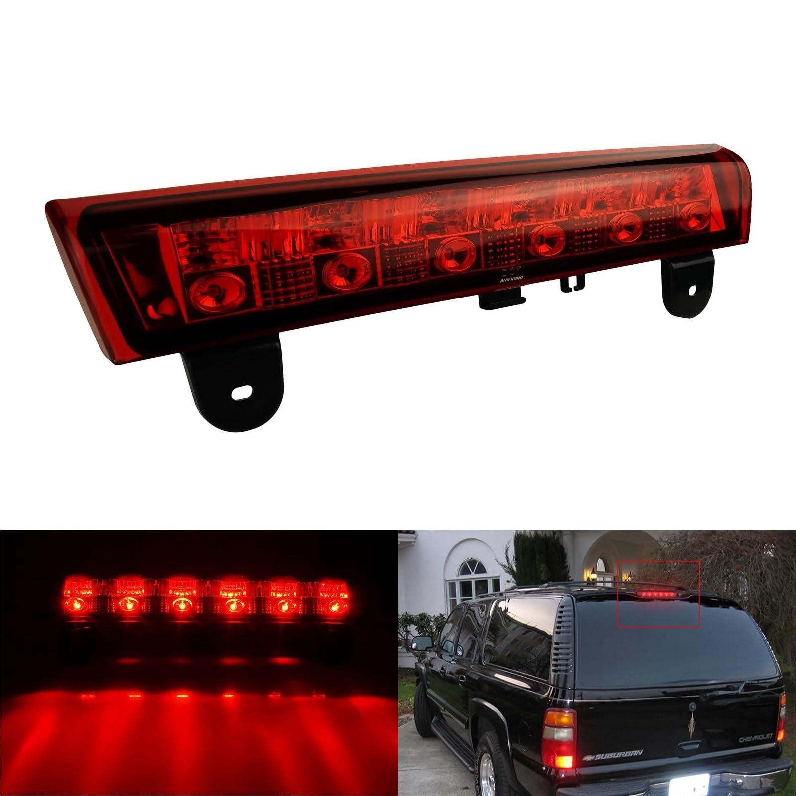 Pasuje do Chevroleta GMC Suburban Yukon XL 1500 2500 Tahoe 2000-2006 LED Trzecia lampa stopu 12V Achterremlichten LED derde remlicht voor auto