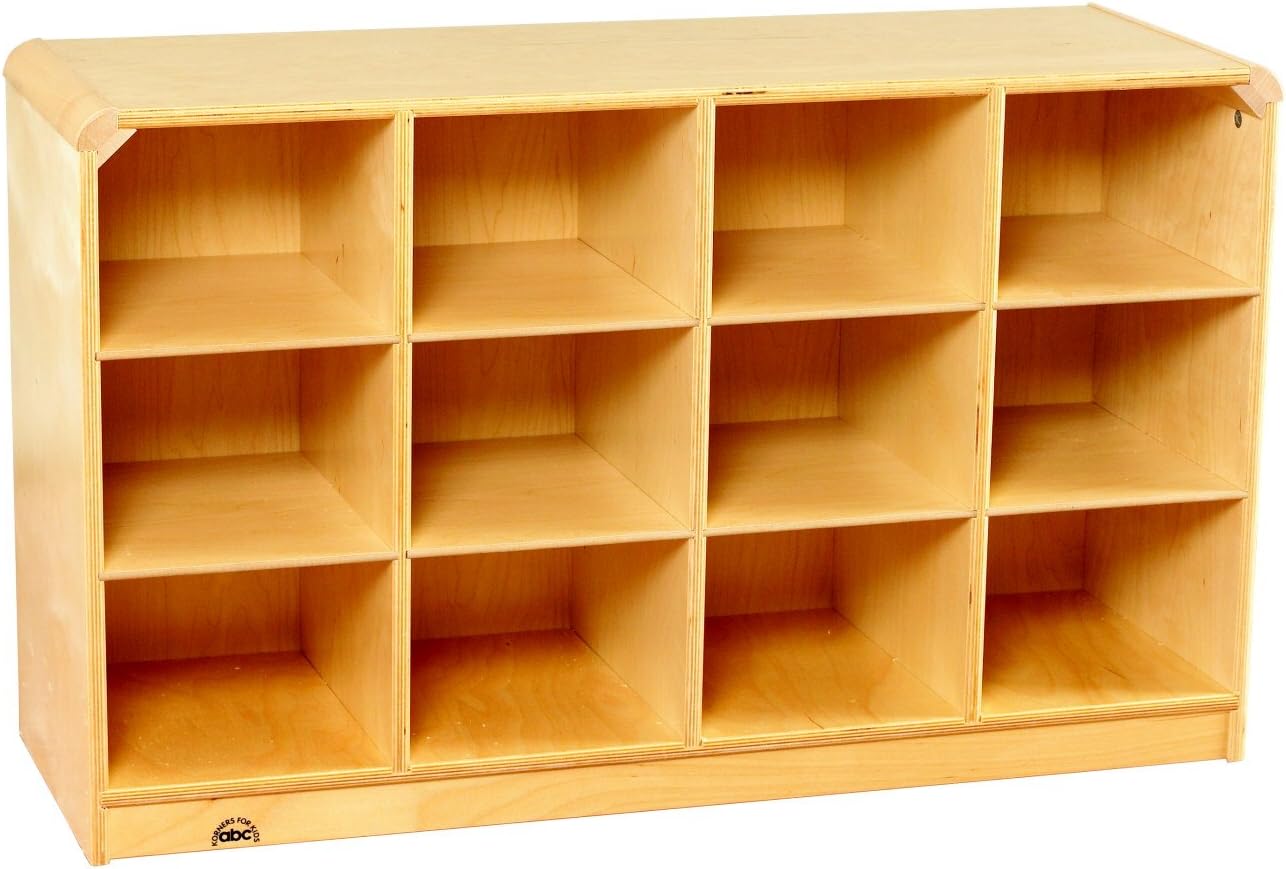 Childcraft Korners For Kids Toddler Mobile Cubby, 12 Unit Capacity, 38-3/8 x 13 x 24 Inches