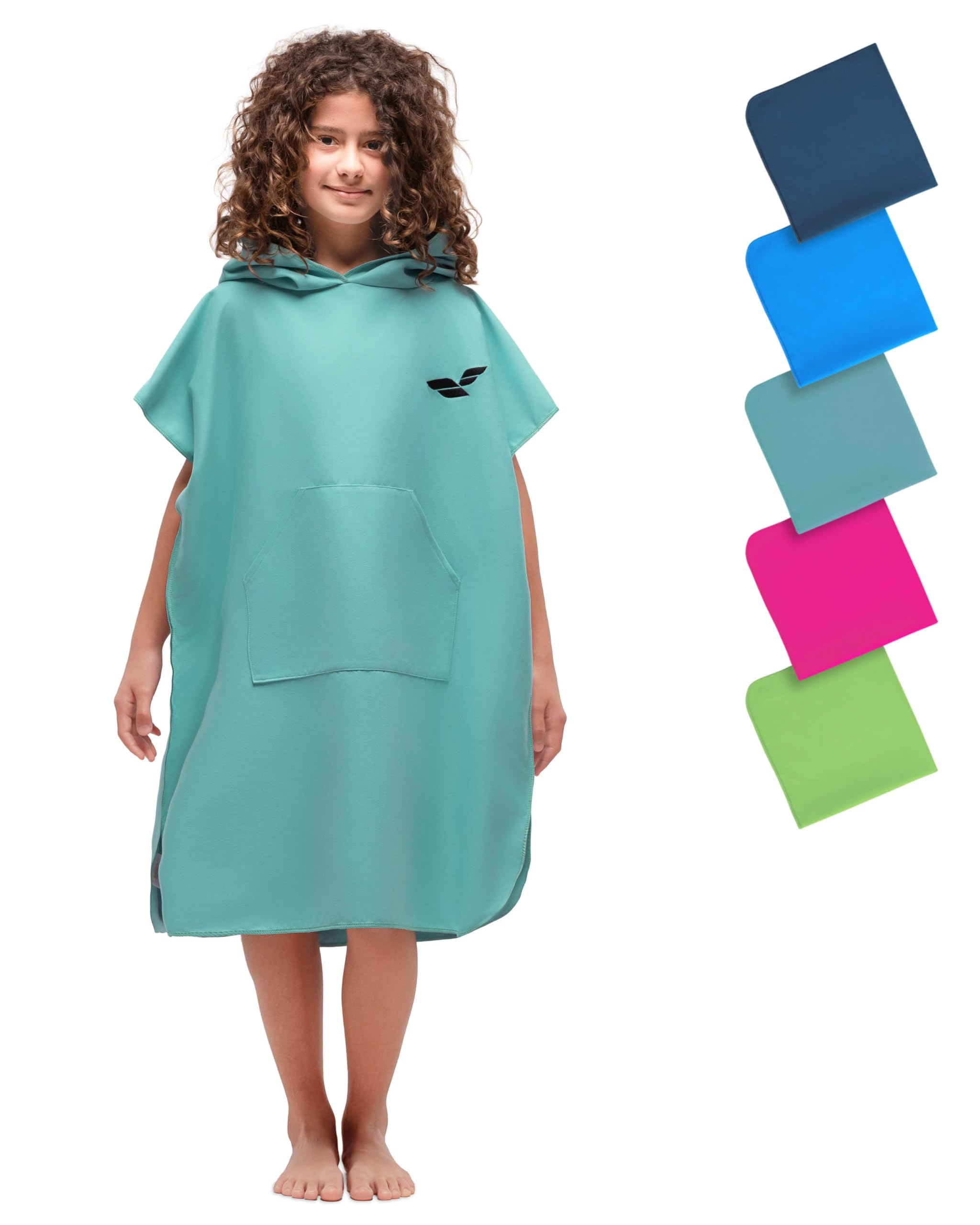 Fit-Flip Microfiber Bath Poncho for Kids