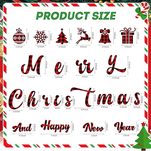 Vista 43 de Ferraycle Decoración magnética para puerta de garaje, decoración de puerta de garaje de Navidad, calcomanías para el refrigerador, calcomanías