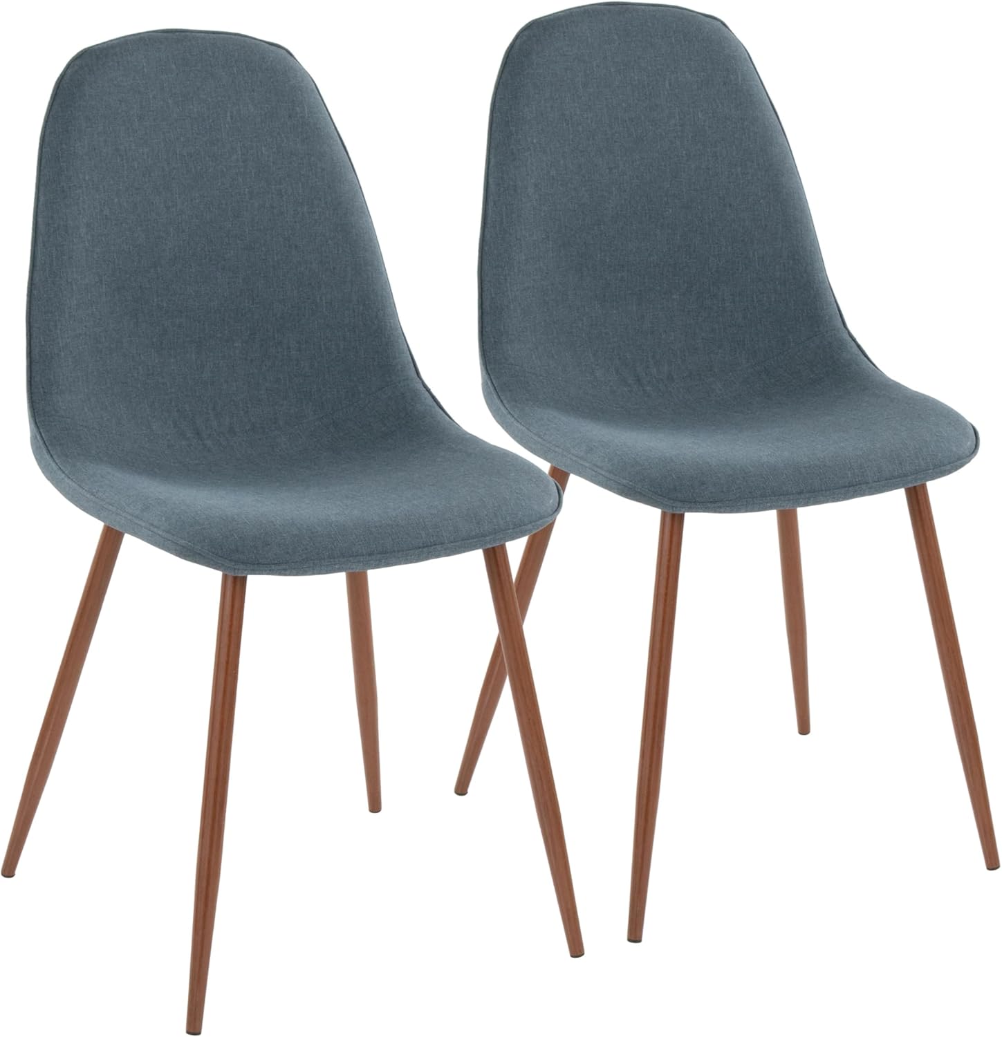 LumiSource Pebble Dining Chair, Upholstered Dining Chairs, Mid-Century Modern Dining Chair, Kitchen Chairs for Dining Table, Dining Chairs Set of 2