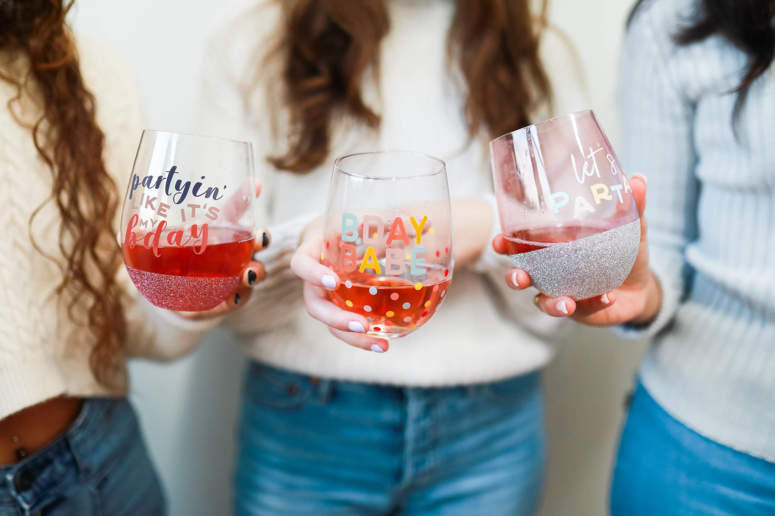 Birthday Babe Wine Glass - Perfect Party Favor -4 Birthday Babe Wine Glass - Perfect Party Favor -4