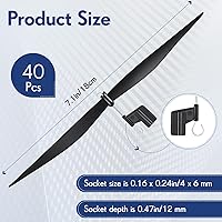 Vista 2 de Libima 40 piezas de hélice de plástico para actividades STEM, cuchillas de hélice resistentes al plegado con ganchos de banda de goma para aviones