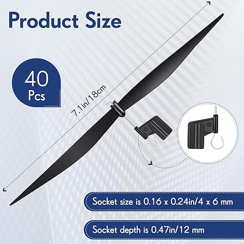 Miniatura 2 de Libima 40 piezas de hélice de plástico para actividades STEM, cuchillas de hélice resistentes al plegado con ganchos de banda de goma para aviones y