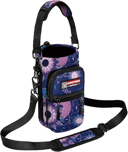 Miniatura 117 de NATURE PIONEOR Water Bottle Holder with Strap,Water Bottle Carrier Bag Sling Sleeve with Adjustable Shoulder Strap & Handle and Large Phone Pocket