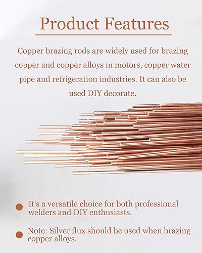 Miniatura 5 de 20 varillas de soldadura de cobre, varillas de soldadura de 113 x 14 pulgadas, soldadura de cobre para tubos de cobre, manualidades de cobre,