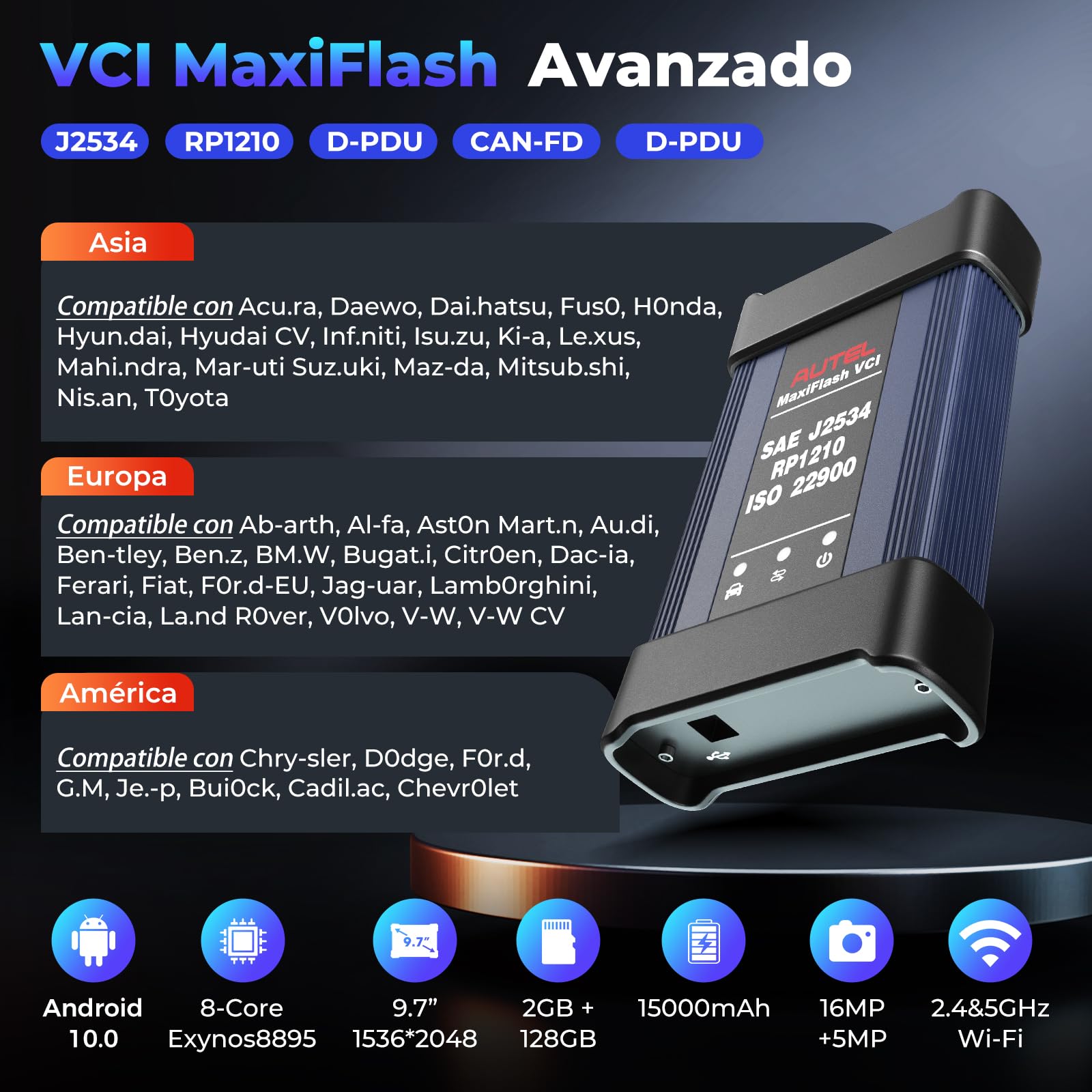 Autel MaxiSYS MS909 OBD2 Diagnosis Coche Multimarca,Inteligente | Actualización Elite II PRO/MS908S PRO II, programación ECU J2534, 40+ servicios, 3000+ pruebas activas, CAN FD DoIP