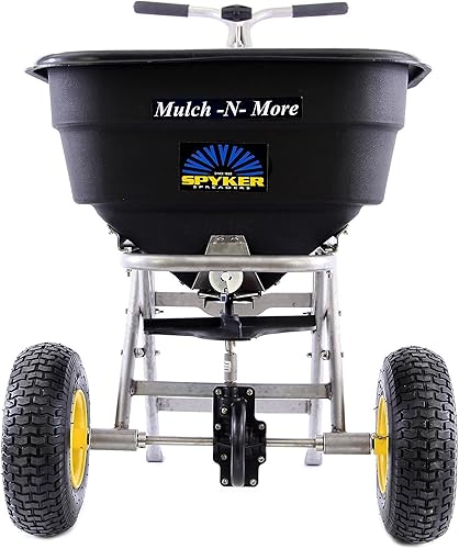 Spyker S60-12020 Pro Series - Esparcidor de difusión de capacidad de 120 libras color negro