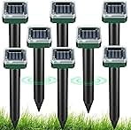 Mole Repellent for Lawns 8 Pack, Solar Powered Mole Repeller Ultrasonic Gopher Deterrent, Outdoor Waterproof Vole Vibration Stakes,Sonic Spike for Rodent Groundhog Snake Chipmunk