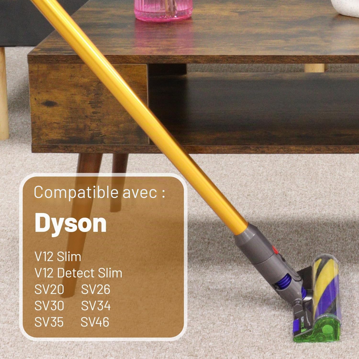 971518-10 Tube d'extension doré pour aspirateur Dyson V12 Detect Slim Series