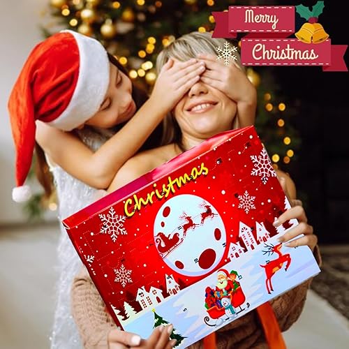 Miniatura 6 de Calendario de Adviento de juguete navideño 2023, caja ciega misteriosa de cuenta regresiva de 24 días, calendario de cuenta regresiva de Navidad con