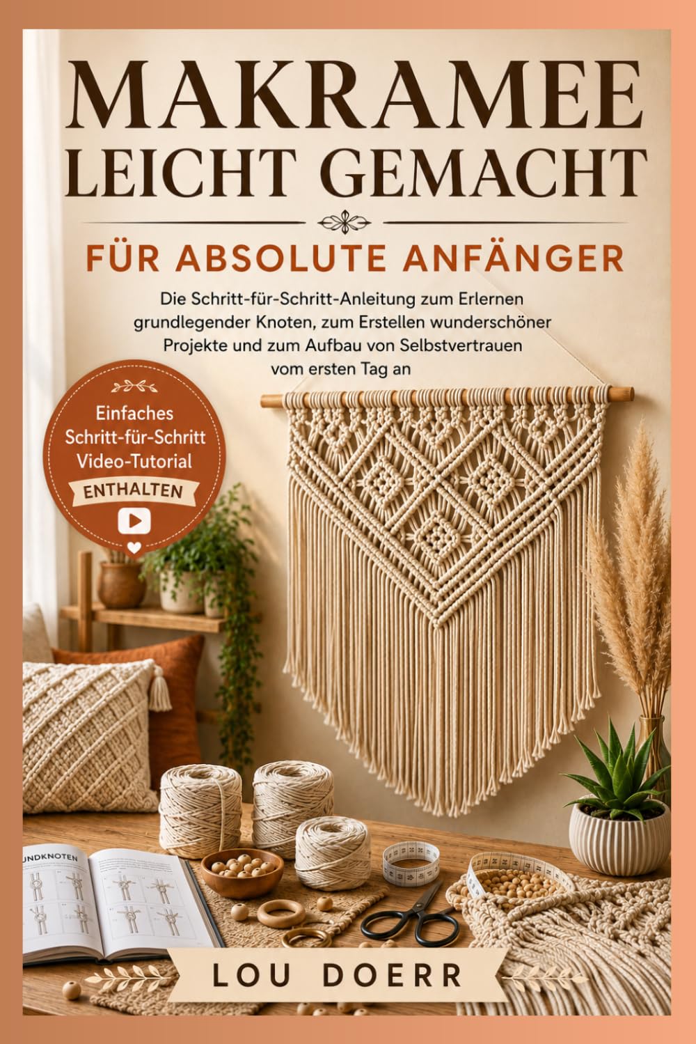 MAKRAMEE LEICHT GEMACHT FÜR ABSOLUTE ANFÄNGER: Die Schritt-für-Schritt-Anleitung zum Beherrschen grundlegender Knoten, Erstellen schöner Projekte und Aufbau von Selbstvertrauen vom ersten Tag an