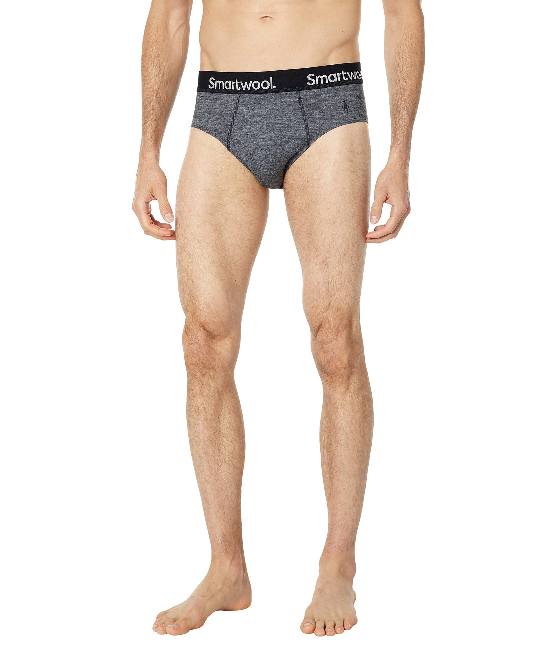 Smartwool Men's Active Brief, Medium Gray Heather, Large