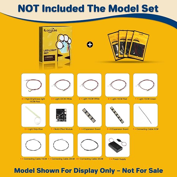 LocoLee Led Light Set Compatible with Lego 10356 U.S.S. Enterprise NCC-1701-D Led Decoration Lighting Kit Compatible with Lego 10356 Building Blocks Model,Only Lights Set,No Model