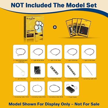 LocoLee Led Light Set Compatible with Lego 10356 U.S.S. Enterprise NCC-1701-D Led Decoration Lighting Kit Compatible with Lego 10356 Building Blocks Model,Only Lights Set,No Model