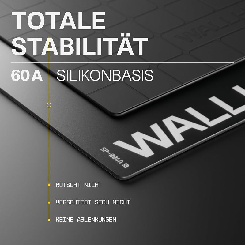 Wallhack SP-004A Üveg Gamer Egérpad 390×450mm Fekete - Gyors Csúszás és Kontroll