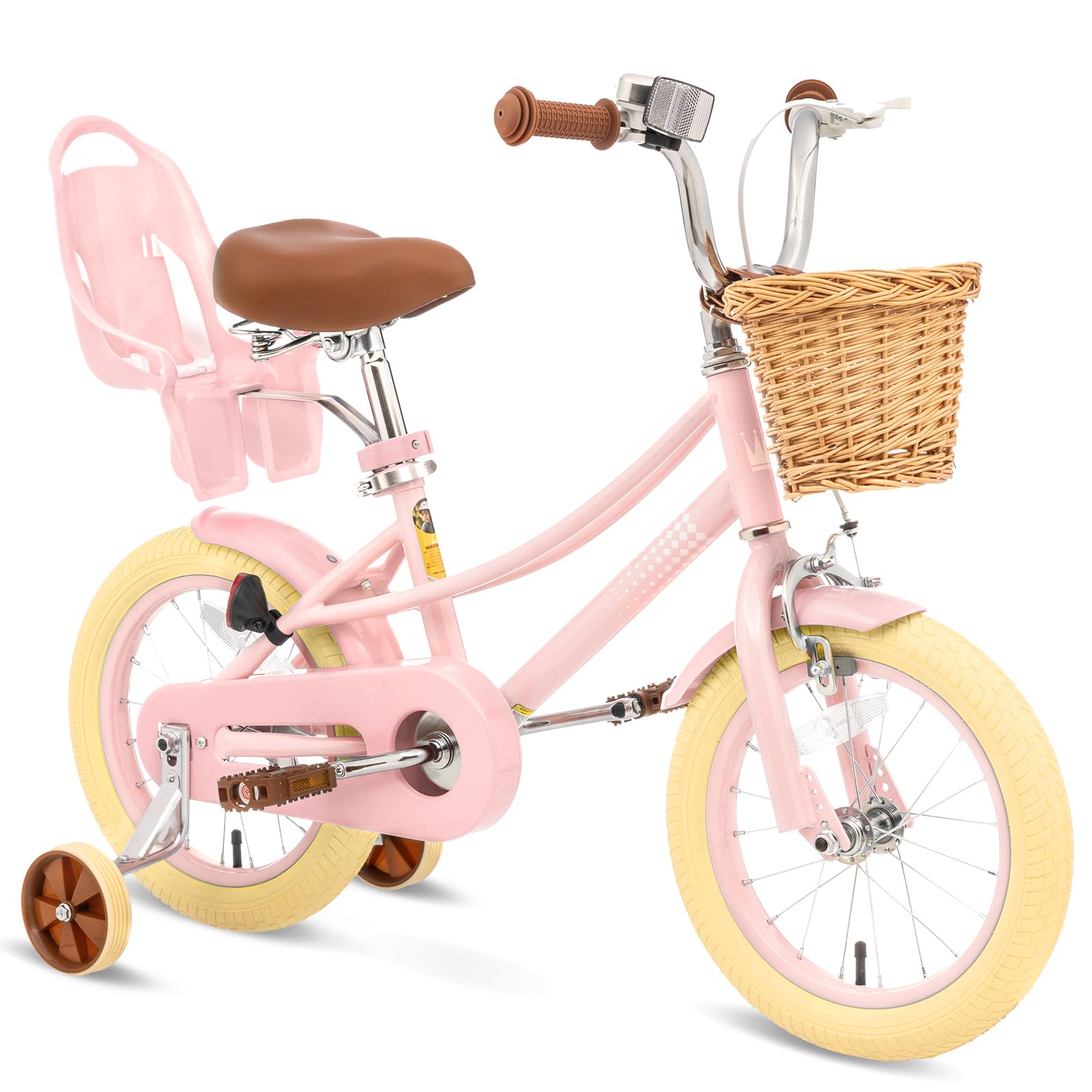 XJD Girls Bike for 2-12 Years Old Kids 12-20 Inch Toddler Bike | with Training Wheels | & Basket