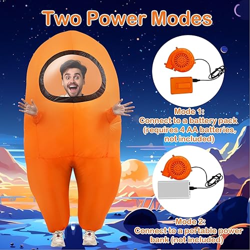 Miniatura 3 de Disfraz de astronauta inflable divertido Halloween traje espacial fiesta escuela baile juego fans