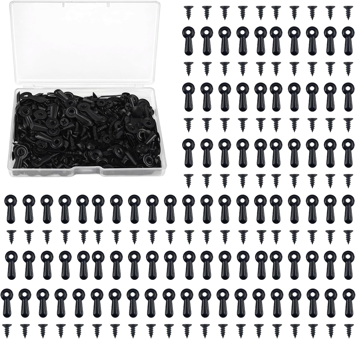 200PCS Picture Frame Backing Clips with 200 PCS Screws, Metal Turn Button Fasteners,Picture Frame Hardware for Hanging Pictures,Photos, Art, Posters, and Home Decor