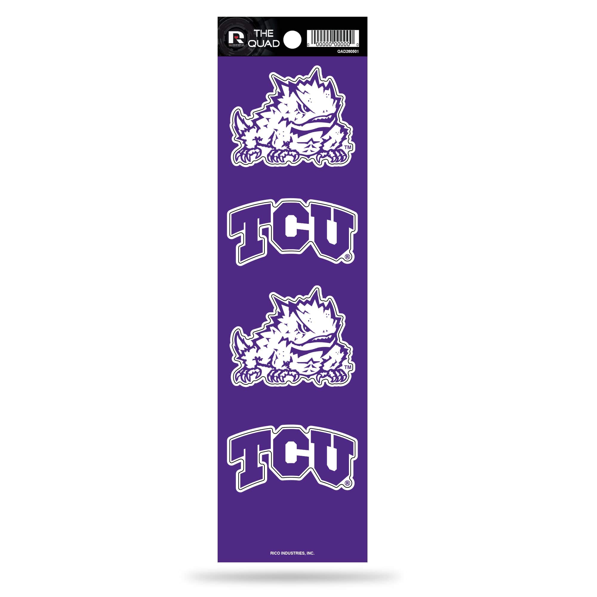 Rico NCAA TCU Horned Frogs Quad Decal