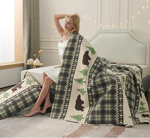 Miniatura 7 de Jessy Home Juego de cama de alce de 3 piezas