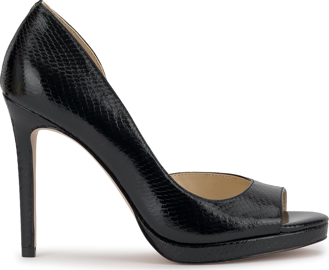 Amazon.com | Jessica Simpson Kimli Peep Toe Pump, Black, 5 | Pumps