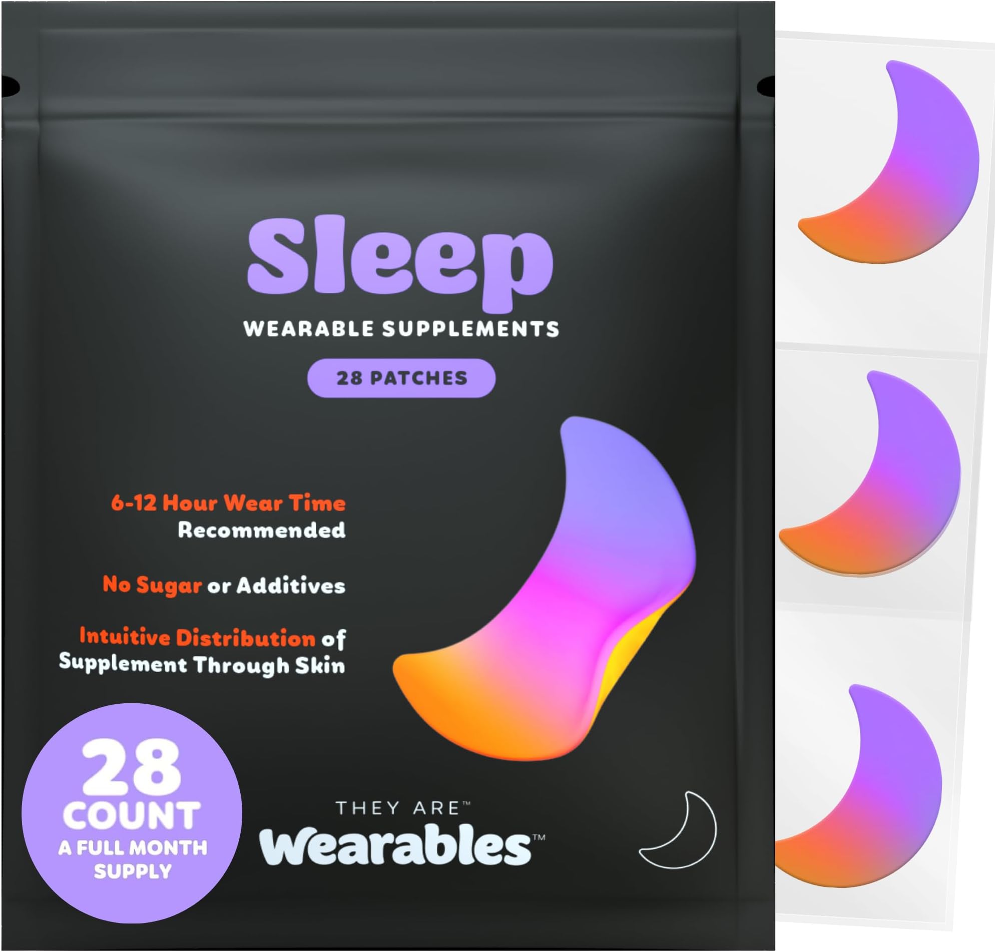 Wearables Sleep Support (28 Count, 1 Month Supply) - Plant Based, Gluten-Free, Vegan